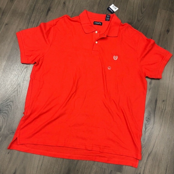 NWT Chaps Ralph Lauren Polo Shirt 2XL Orange - Picture 1 of 3